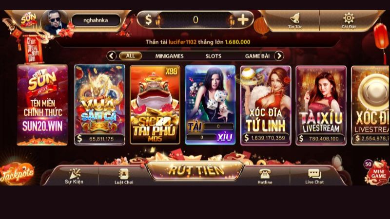 Màn hình chờ Sunwin phiên bản Tết 2026 nổi bật